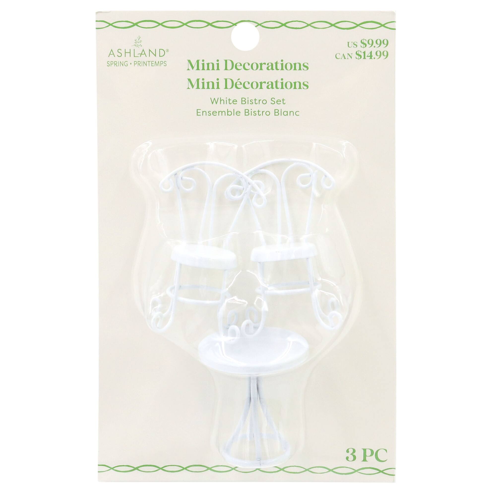 Mini White Metal Bistro Set by Ashland®